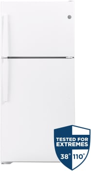GE GTS22KGNRWW - 33 Inch Freestanding Top Freezer Refrigerator