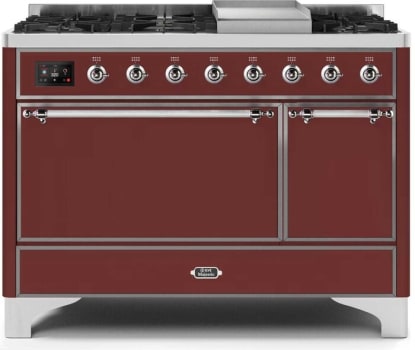 Ilve Majestic II Collection UM12FDQNS3BUC - Freestanding Dual Fuel Range Black