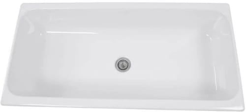 Nantucket Sinks Brant Point Collection CANAL3590 - 35 1/2 Inch Top Mount Fireclay Bath Single Vessel Sink with Center Drain Position