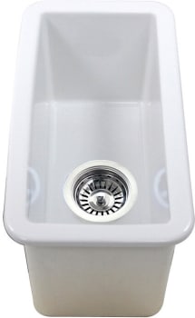 Nantucket Sinks Cape Collection CAPE189 - 9 Inch Single Bowl Dualmount Fireclay Bar/Prep Sink with Non-Porous Surface
