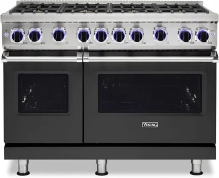 Viking VGR74828BCSLP 48 Inch Freestanding Gas Range with 8 Viking Elevation Burners VariSimmer Setting GentleClose Door TruGlide Full Extension Racks Gourmet Glo Infrared Broiler Proflow Convection Ba...