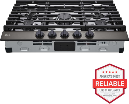 LG CBGJ3023D - 30 Inch Gas Cooktop in Black Stainless Steel