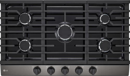 LG CBGJ3623D - 36 Inch Gas Cooktop in Black Stainless Steel