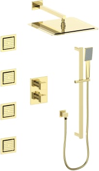 ZLINE CBYSHST3PG - Crystal Bay Thermostatic Shower System in Polished Gold