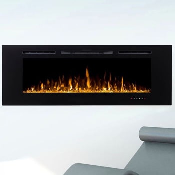 Modern Flames CEF50B Challenger Wall Mount/Built-In Electric Fireplace with  5,000 BTU Heat Output, Multi-Flame Colored, Glacier Crystals, LED Flame  Technology, 3 Heat Level Options, Auto-Off Timer, and Remote Control: 50  Inch