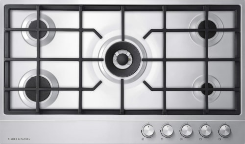Fisher & Paykel Series 7 CG365DNGX1N - NG Gas on Steel Cooktop 36" 5 Burner
