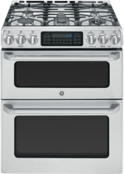 GE Cafe Series CGS990SETSS - 30" GE Cafe Series Slide-In Front Control Gas Double Convection Range
