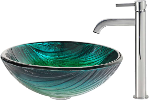 Kraus Nature Series CGV39119MM1007CH - KRAUS Nei Glass Vessel Sink