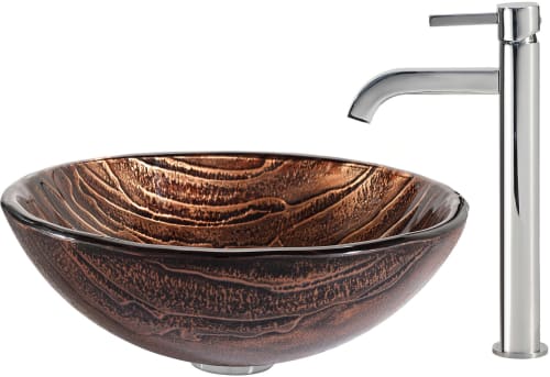 Kraus CGV39819MM1007CH - Gaia Glass Vessel Sink