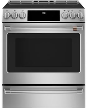 Cafe CHS900P2MS1 - 30" Slide-In Front Control Induction and Convection Range with Warming Drawer
