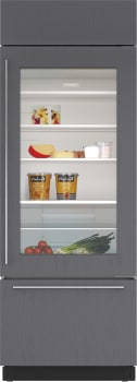 Sub-Zero Classic Series CL3050UGOR - 30-inch Classic Over-and-Under Refrigerator/Freezer with Glass Door - Panel Ready