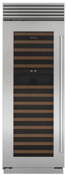 Sub-Zero Classic Series CL3050WASTL - 30 Inch Built-In Dual Zone Wine Cooler in Front View