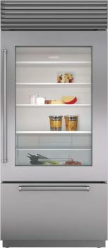 Sub-Zero Classic Series CL3650UASPR - 36 Inch Built-In Bottom Freezer Smart Refrigerator in Front View