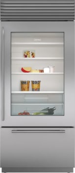 Sub-Zero Classic Series CL3650UASTR - 36 Inch Built-In Bottom Freezer Smart Refrigerator in Front View