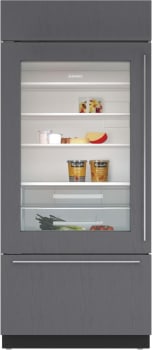Sub-Zero Classic Series CL3650UGOL - 36-inch Classic Over-and-Under Refrigerator/Freezer with Glass Door - Panel Ready