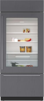 Sub-Zero Classic Series CL3650UGOR - 36-inch Classic Over-and-Under Refrigerator/Freezer with Glass Door - Panel Ready