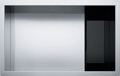 stainless steel satin gloss Franke CLV 214 127.0306.387 Kitchen sink Slim Top black glass 