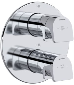 Rohl Ode™ TOD46C - Ode™ Dual Lever Handle Thermostatic and Pressure Balance Trim with 6 Functions in Chrome