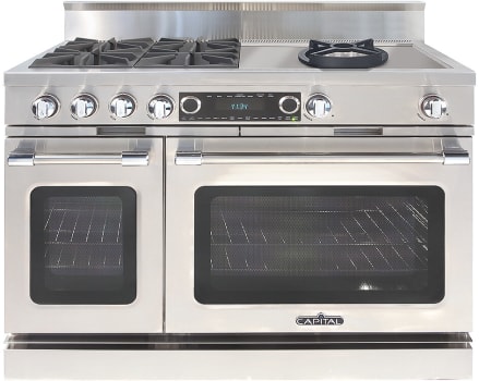 Capital Grand Chef COB484CWN - 48 Inch Grand Chef Freestanding Dual Fuel Range with 4 Open Burners + 24" Open Wok Burner