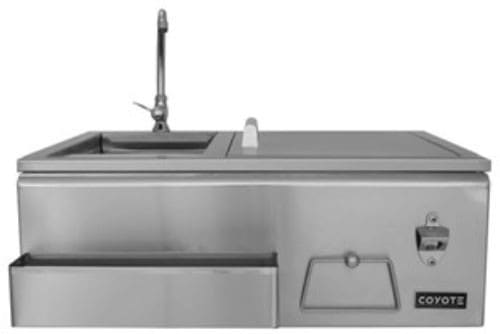 Coyote Crc 30 Inch Outdoor Refreshment, Outdoor Bar Sink With Faucet