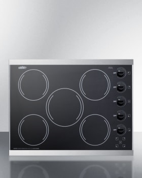 Summit Crs5b13b 27 Inch Electric Cooktop With 5 Radiant Elements