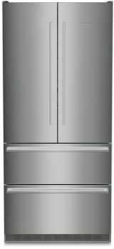 Liebherr CS2092G - 36 Inch Freestanding/Semi Built-In 4-Door French Door Refrigerator in Front View