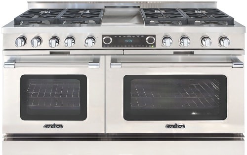 Capital Grand Chef CSB604G4N - 60 Inch Grand Chef Freestanding Dual Fuel Range with 8 Sealed Burners + Thermo-Griddle™