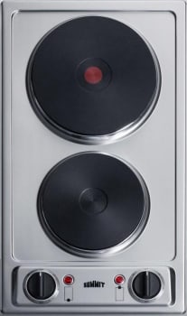 Summit CSD2B230 12 Inch Electric Cooktop with 2 Element Burners