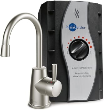 InSinkErator Hot250 H250SNSS - 8 Inch Instant Hot Water Dispenser with Single Handle Satin Nickel Faucet