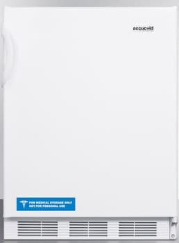 Accucold Ct66jbi 24 Inch Undercounter Refrigerator With Dual Evaporator Freezer Adjustable Wire Shelves 5 1 Cu Ft Capacity And Door Storage White