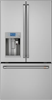 Cafe CYE22UP2MS1 - GE Cafe Series ENERGY STAR 22.2 cu. ft. Counter-Depth French-Door Refrigerator with Keurig K-Cup Brewing System