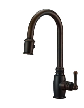 Danze D455557br Single Handle Pull Down Kitchen Faucet With Dual Danze Once Collection D455557br Tumbled Bronze Main View