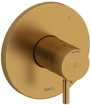 Rohl RIU™ TRUTM45BG - Riu™ Single Lever Handle Thermostatic & Pressure Balance Trim with 5 Functions (Shared) in Brushed Gold