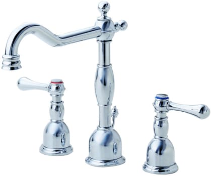Danze D304157 Double Handle Bathroom Faucet With 7 Inch Reach Swiveling Spout Ceramic Disc Valve And Ada Compliant Chrome