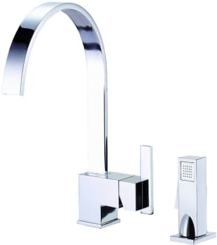 Danze Sirius Chrome 1-Handle Deck-Mount High-Arc Handle Kitchen Faucet