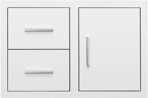 Summerset DC233 - 33 Inch Stainless Steel 2-Drawer & Access Door Combo with Hidden Hinge