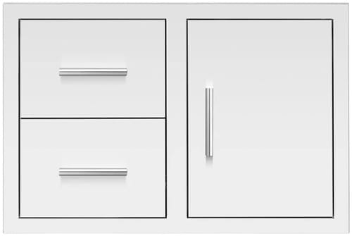 Summerset DC233M - 33 Inch Stainless Steel Masonry Access Door Double Drawer Combo