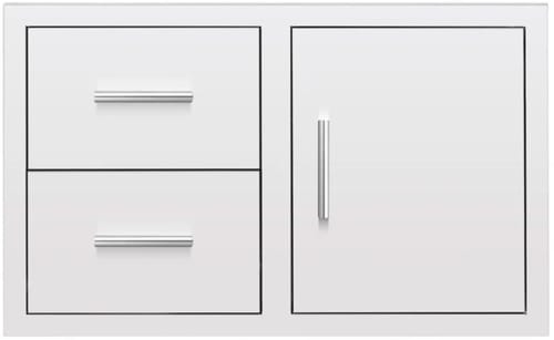 Summerset DC236 - 36 Inch Stainless Steel 2-Drawer & Access Door Combo with Hidden Hinge