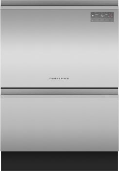 Fisher & Paykel Series 7 DD24DT2NX9 - 24 Inch Full Console Built-In Smart Double DishDrawer™ Dishwasher with 14 Place Setting Capacity in Front View