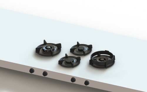 Pitt Cooking Dempo Black Edition DEMPO4BFLP - 4 Burner Dempo