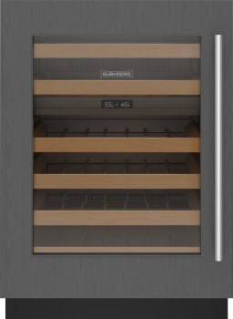 Sub-Zero Designer Series DEU2450WAL - 24 Inch Panel Ready Under Counter Dual Zone Smart Wine Cooler in Front View