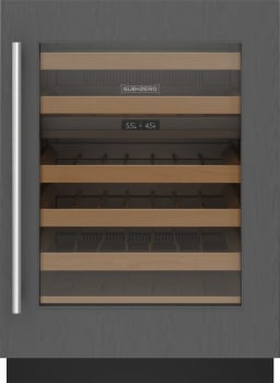 Sub-Zero Designer Series DEU2450WAR - 24 Inch Panel Ready Under Counter Dual Zone Smart Wine Cooler in Front View