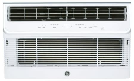 Ge Ajcq10ach 10000 Btu Thru The Wall Smart Air Conditioner With Eco Mode Dry Mode Smart Fan Switch Filter Reminder Timer Electronic Capture Controls And Auto Dimming Display