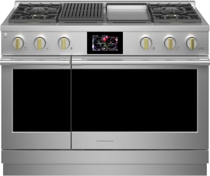 Monogram Statement Series ZDP484NGTSS - Monogram 48" Dual-Fuel Professional Range with 4 Burners, Grill, and Griddle
