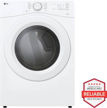 LG DLE3420W - 27 Inch Front Load Washer with 7.4 Cu. Ft. Capacity
