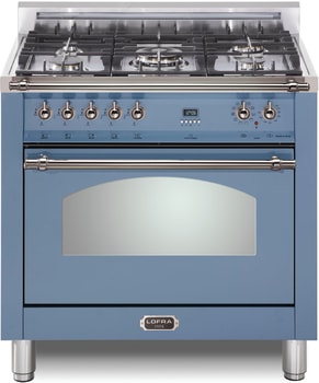 LOFRA Dolcevita RLCS36M0G500 - Dolcevita 36 Inch Lavender Duel-Fuel Range with Chrome Trim