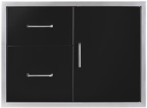 Wildfire WFDDWCOMBO3021BSS - 30 Inch Black 304 Stainless Steel Access Door & Double Drawer Combo