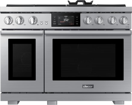 Dacor Transitional DOP48T963DS - 48 Inch Freestanding Dual Fuel Smart Steam Range in Front View