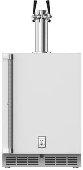 Hestan GFDSR242WH - 24" Outdoor Double Faucet Beer Dispenser - Right Hinge