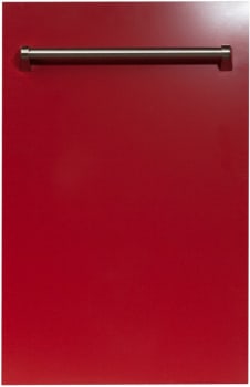 ZLINE DWRG18 - 18 Inch Top Control Dishwasher in Red Gloss with Traditional Style Handle